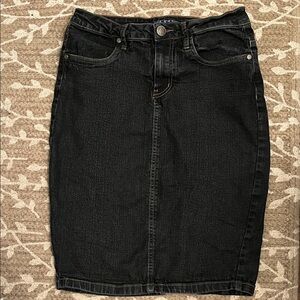 Lexi Jeans Classic Black Denim Skirt